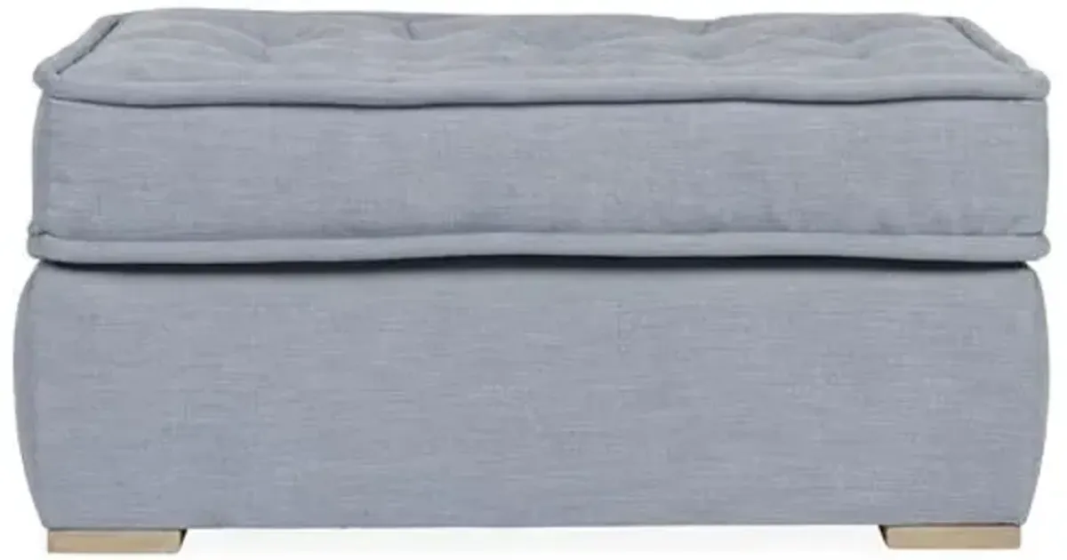 Lane Tufted Ottoman - Blue