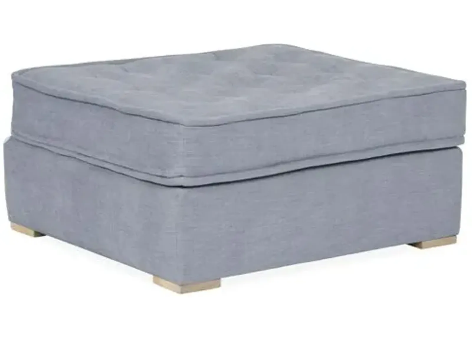 Lane Tufted Ottoman - Blue