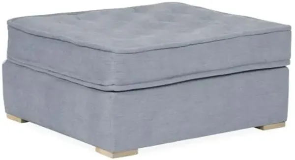 Lane Tufted Ottoman - Blue