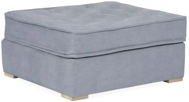 Lane Tufted Ottoman - Blue