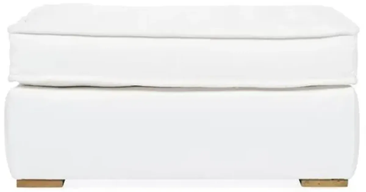 Lane Tufted Ottoman - White