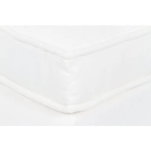 Lane Tufted Ottoman - White