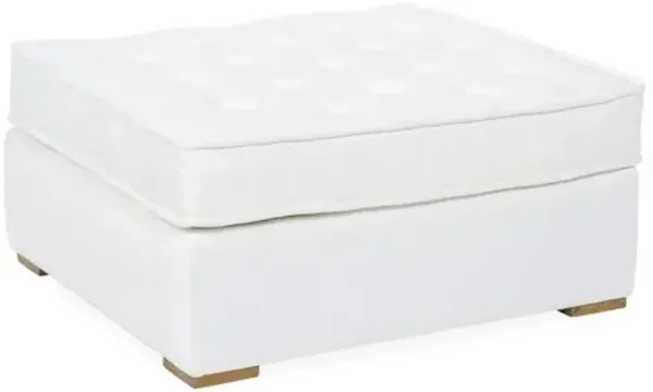 Lane Tufted Ottoman - White