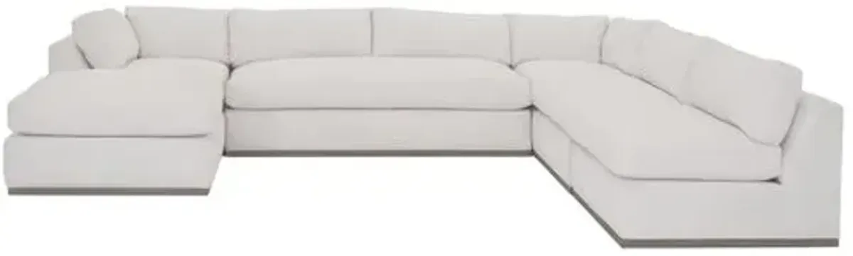 Pratt Crypton 5-Pc Sleeper Sectional - White