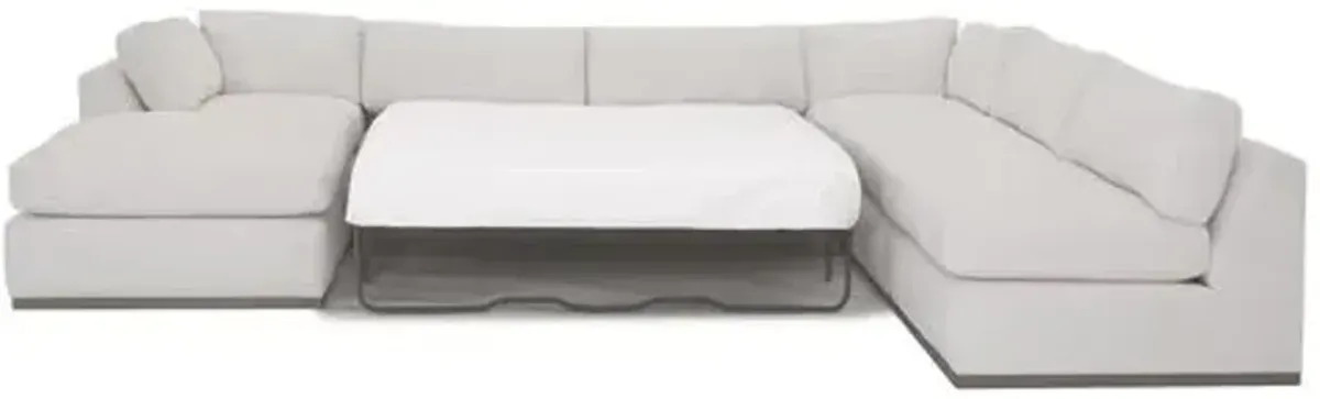 Pratt Crypton 5-Pc Sleeper Sectional - White