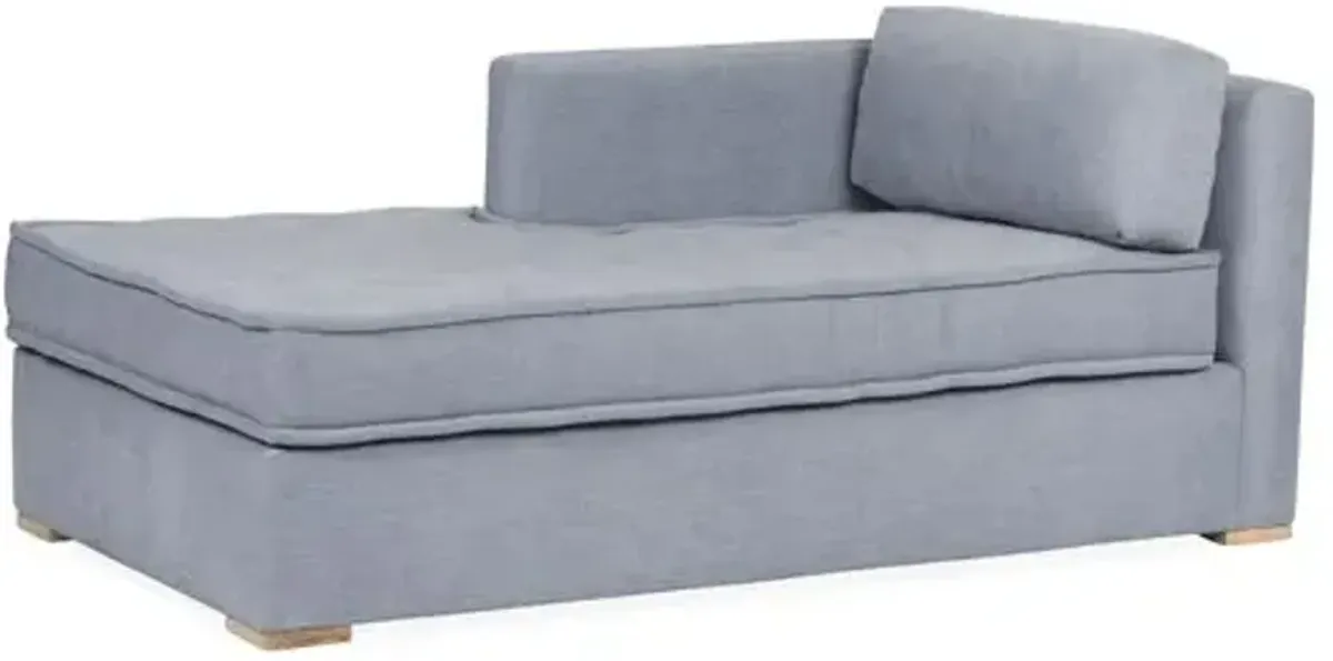 Lane LF Tufted Chaise - Blue - Comfortable, Sturdy, Stylish