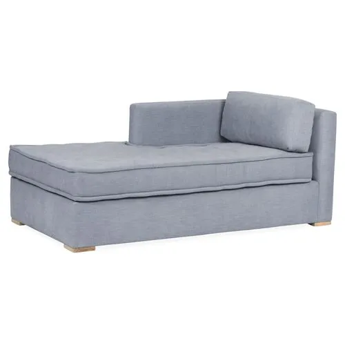 Lane LF Tufted Chaise - Blue - Comfortable, Sturdy, Stylish