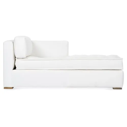 Lane RF Tufted Chaise - White - Comfortable, Sturdy, Stylish