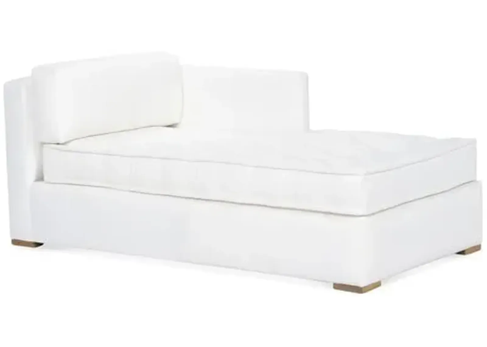 Lane RF Tufted Chaise - White - Comfortable, Sturdy, Stylish