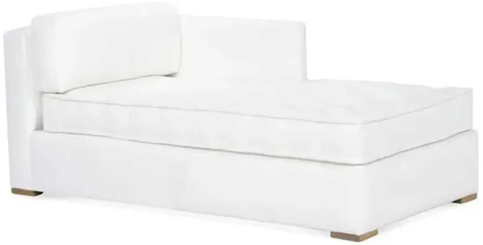 Lane RF Tufted Chaise - White - Comfortable, Sturdy, Stylish