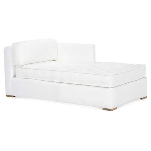 Lane RF Tufted Chaise - White - Comfortable, Sturdy, Stylish