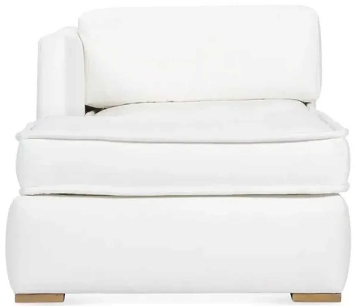 Lane LF Tufted Chaise - White - Comfortable, Sturdy, Stylish