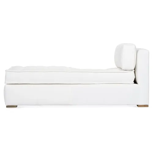 Lane LF Tufted Chaise - White - Comfortable, Sturdy, Stylish