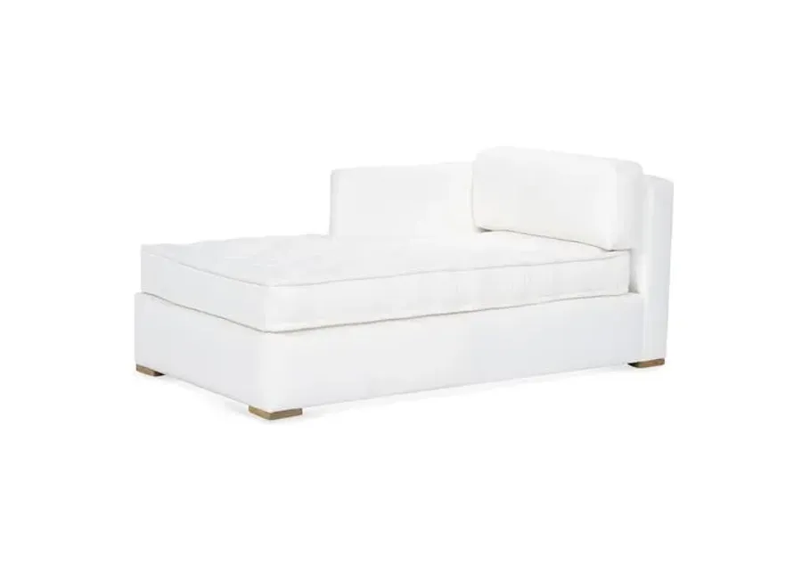 Lane LF Tufted Chaise - White - Comfortable, Sturdy, Stylish