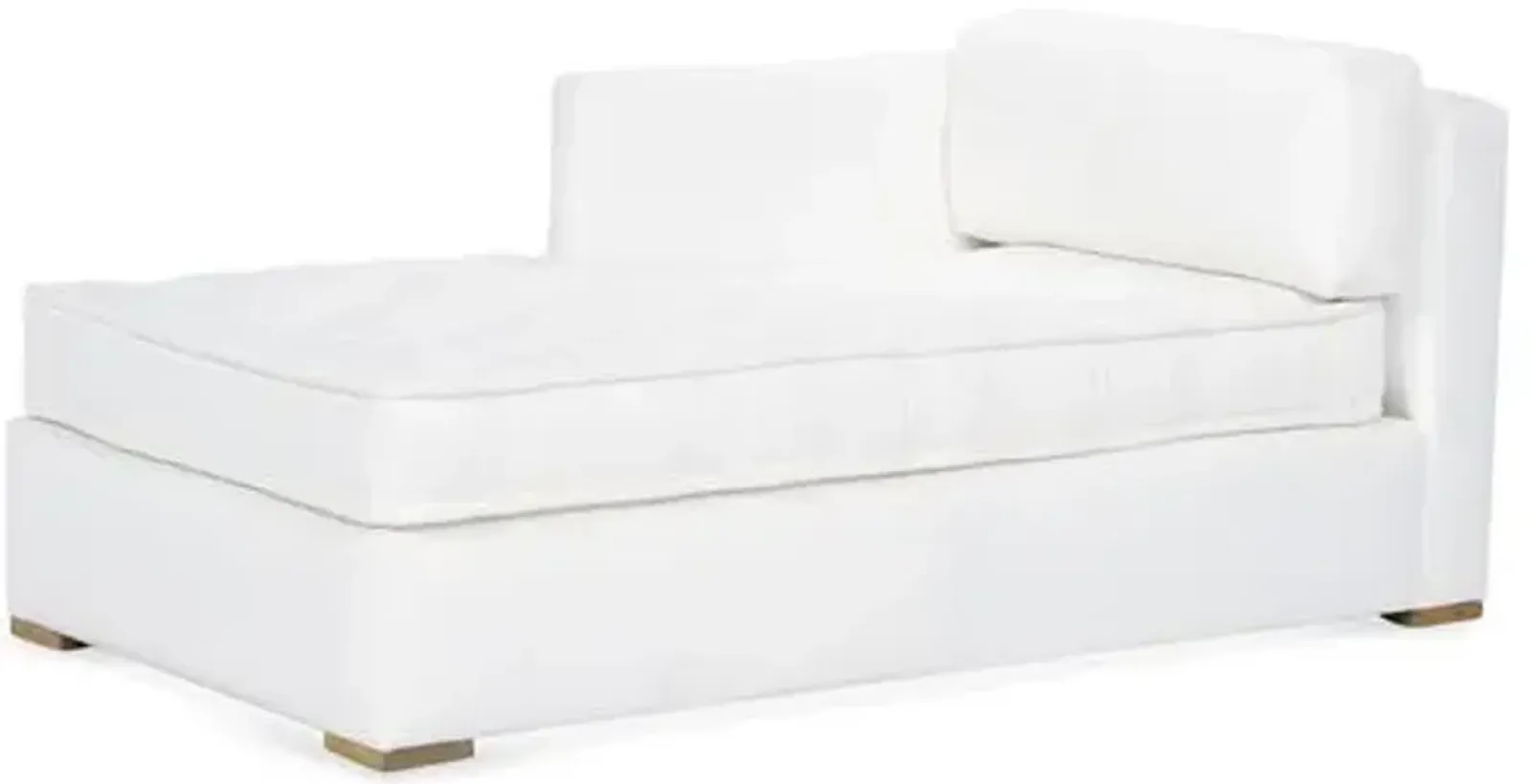 Lane LF Tufted Chaise - White - Comfortable, Sturdy, Stylish