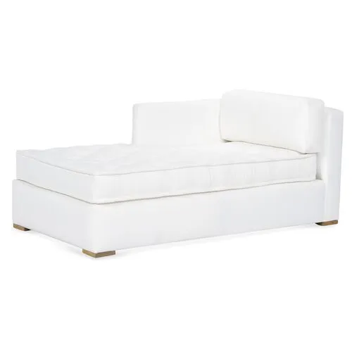 Lane LF Tufted Chaise - White - Comfortable, Sturdy, Stylish