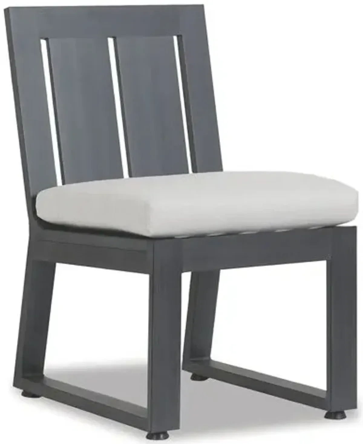 Laken Outdoor Aluminum Armless Dining Chair - Gray