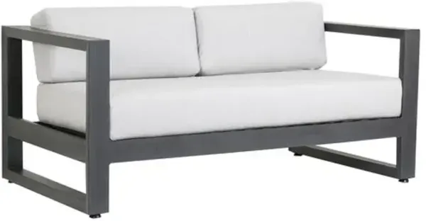 Laken Outdoor Aluminum Loveseat - Gray