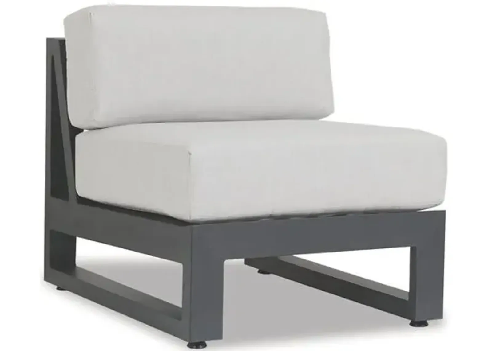 Laken Outdoor Armless Club Chair - Gray