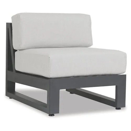 Laken Outdoor Armless Club Chair - Gray