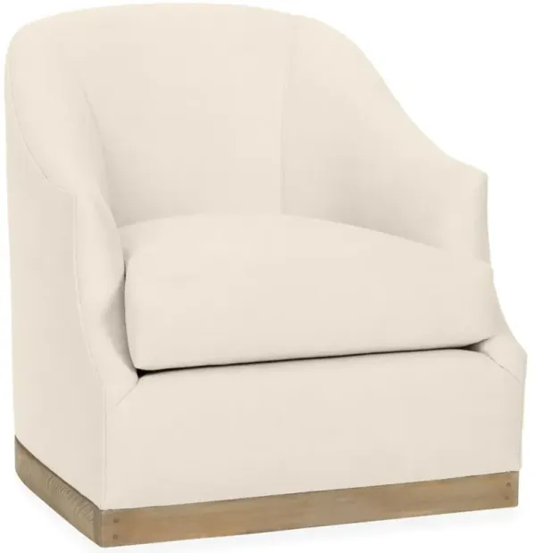 Bridget Linen Swivel Club Chair
