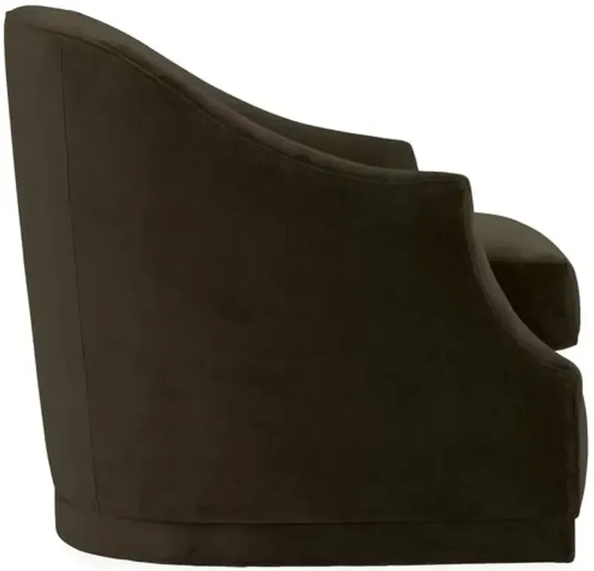 Bridget Velvet Swivel Club Chair - Hancrafted in the USA