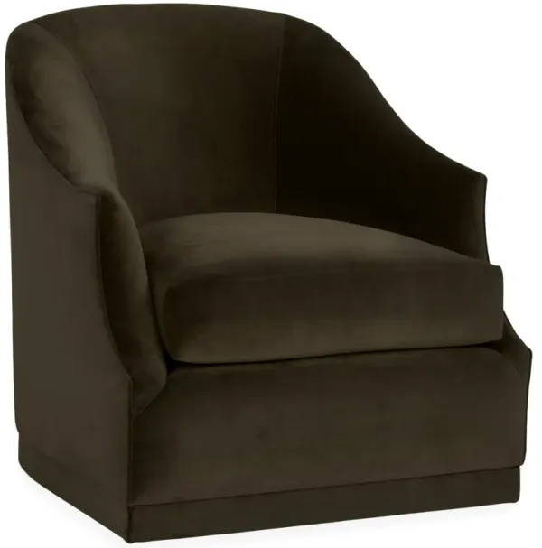 Bridget Velvet Swivel Club Chair