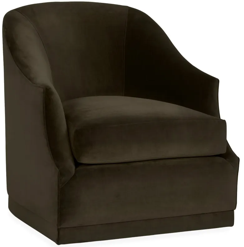 Bridget Velvet Swivel Club Chair