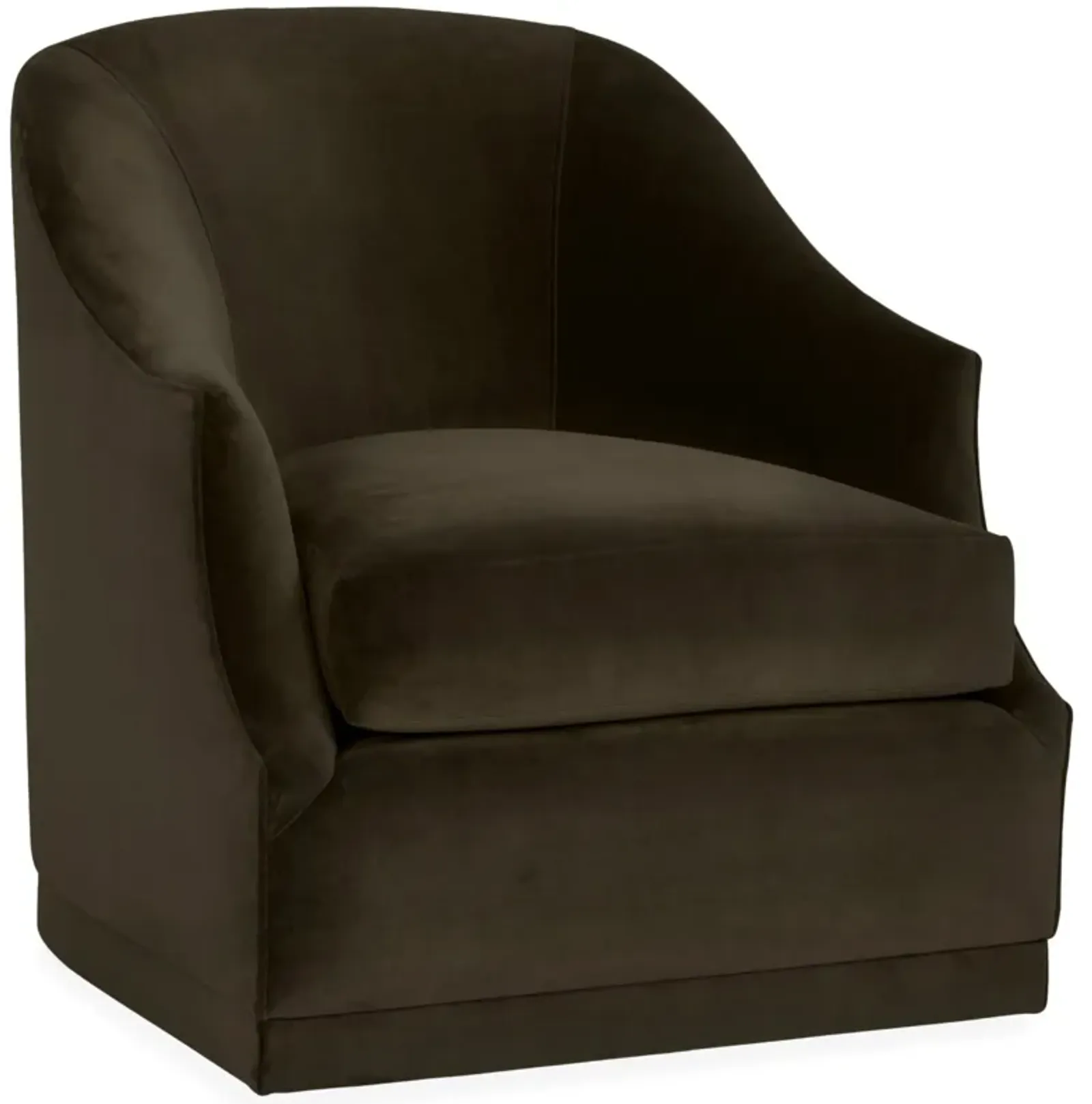 Bridget Velvet Swivel Club Chair - Hancrafted in the USA