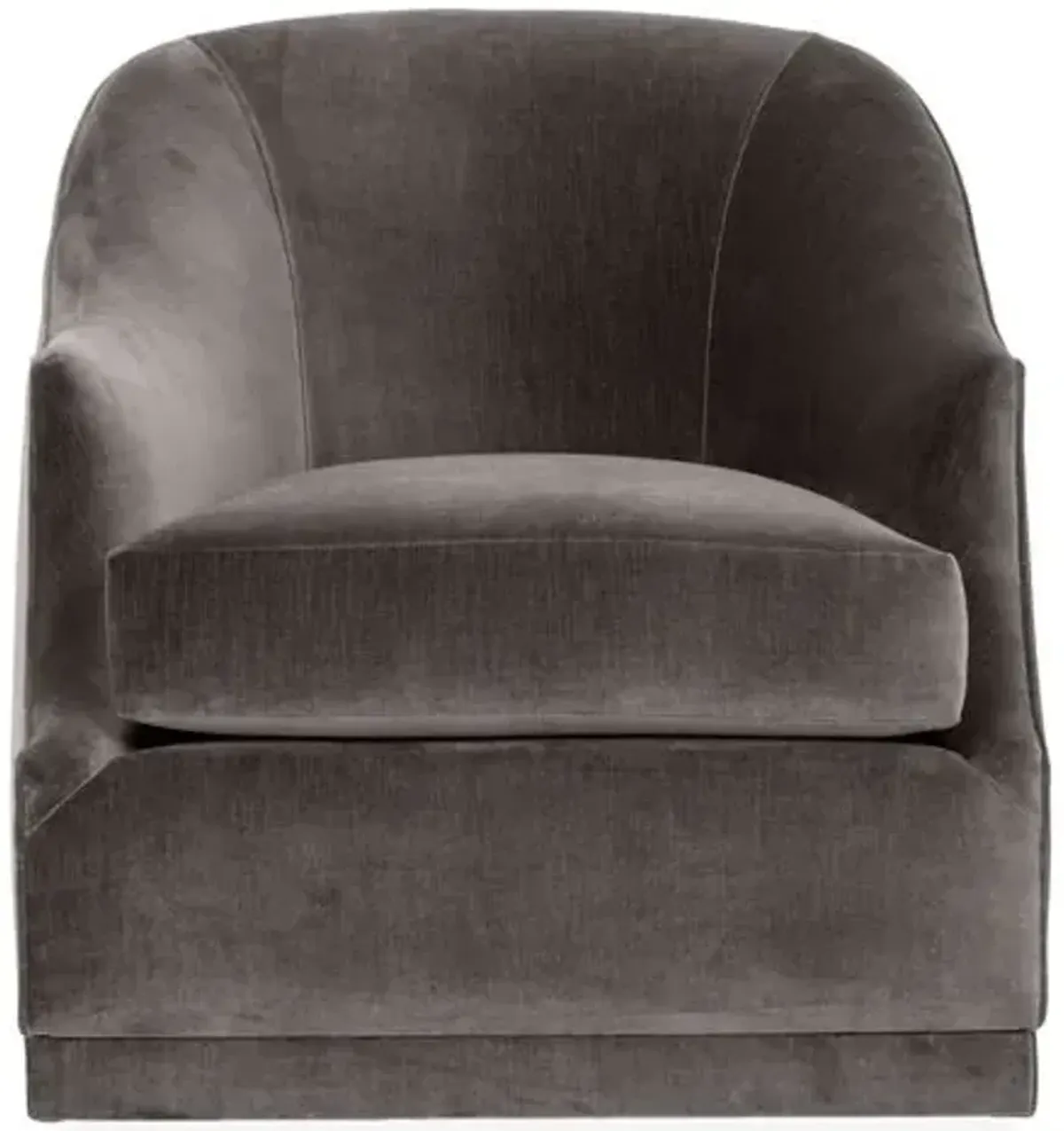 Bridget Velvet Swivel Club Chair - Hancrafted in the USA