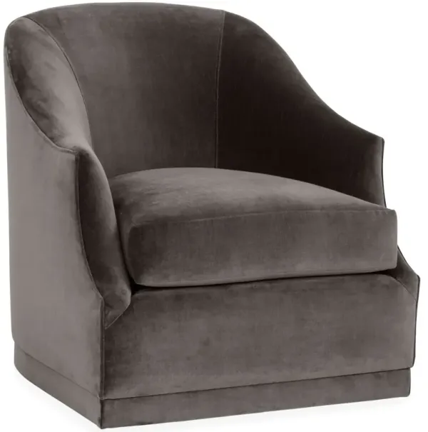 Bridget Velvet Swivel Club Chair