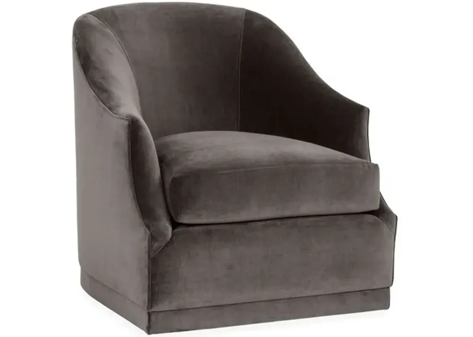 Bridget Velvet Swivel Club Chair - Hancrafted in the USA