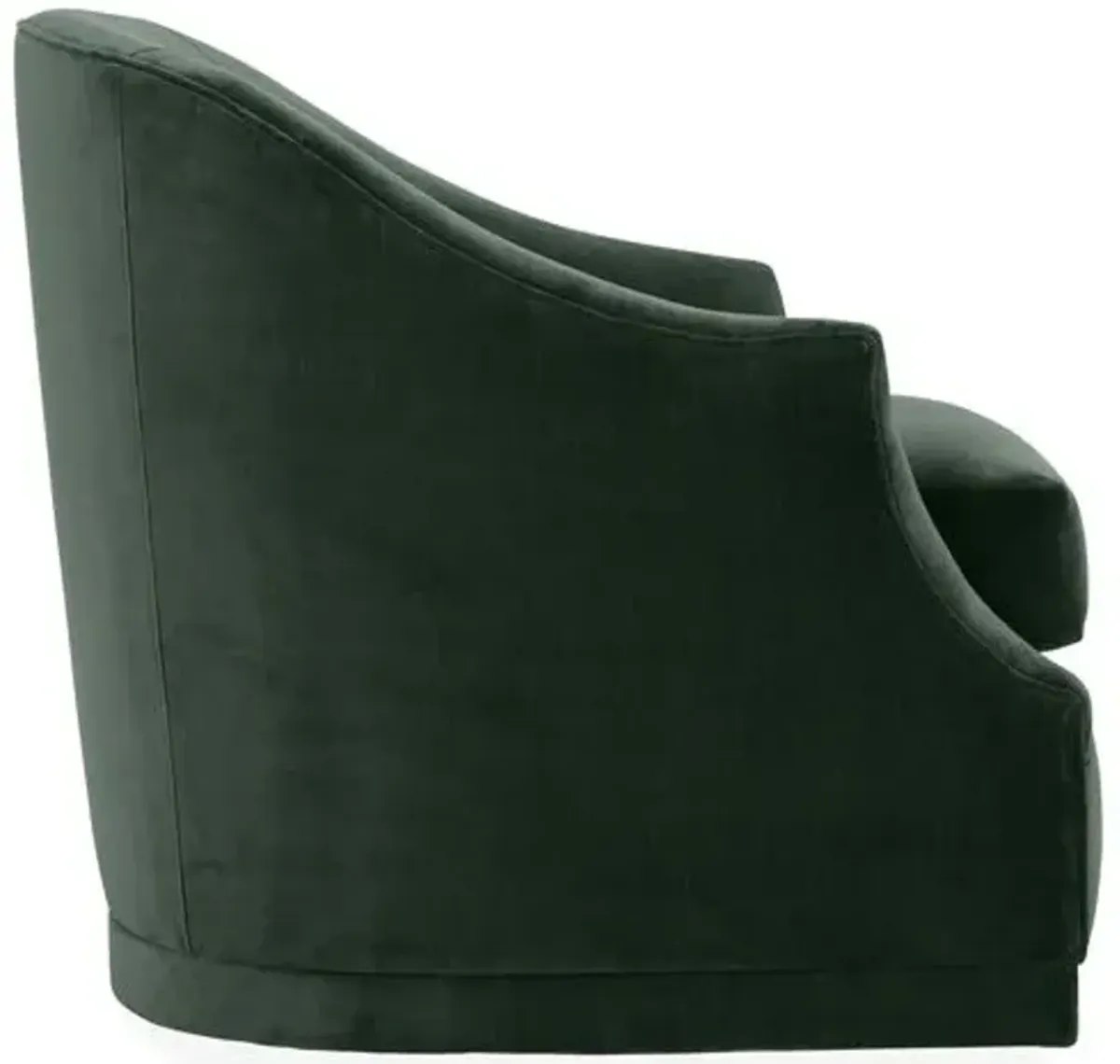 Bridget Velvet Swivel Club Chair - Hancrafted in the USA