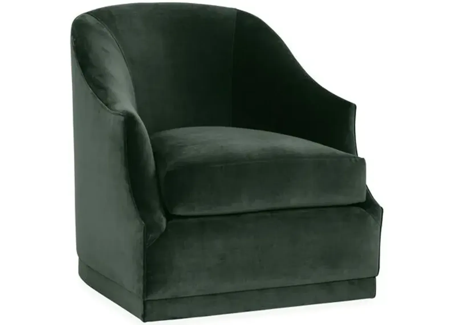 Bridget Velvet Swivel Club Chair - Hancrafted in the USA