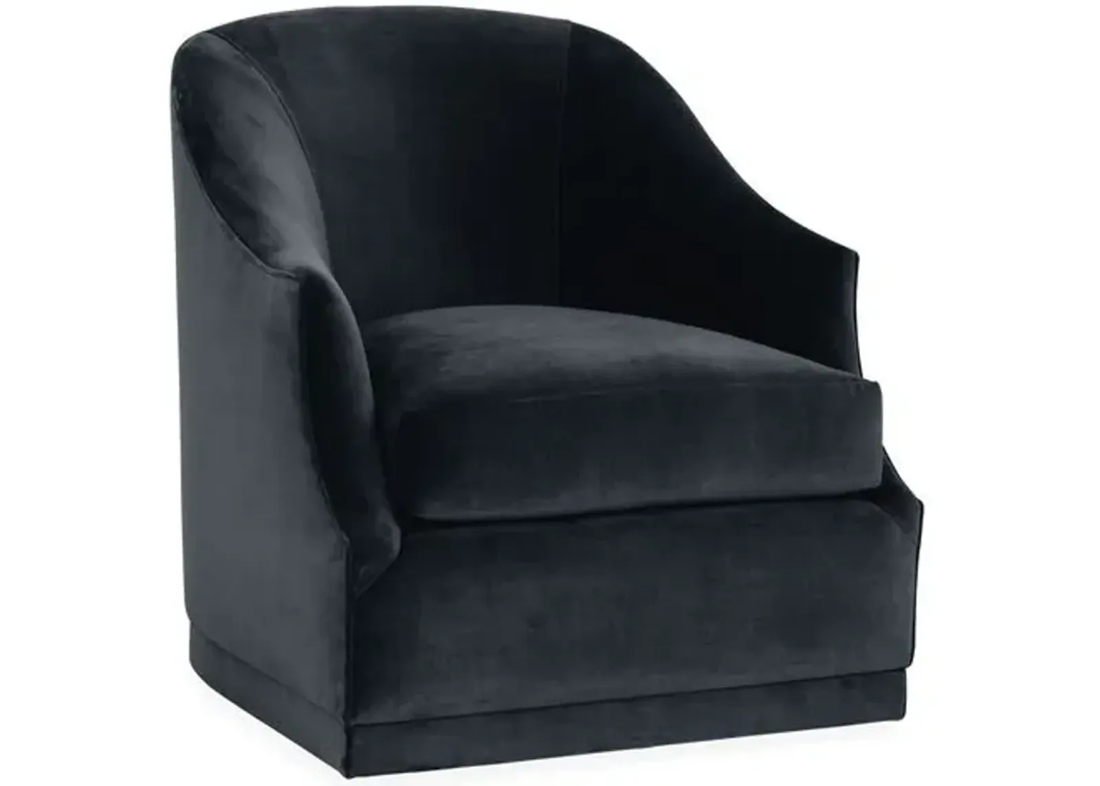 Bridget Velvet Swivel Club Chair - Hancrafted in the USA