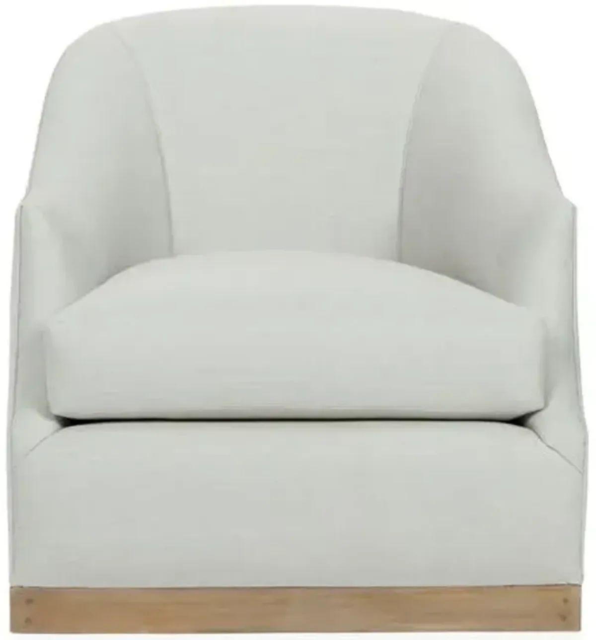 Bridget Linen Swivel Club Chair - Hancrafted in the USA