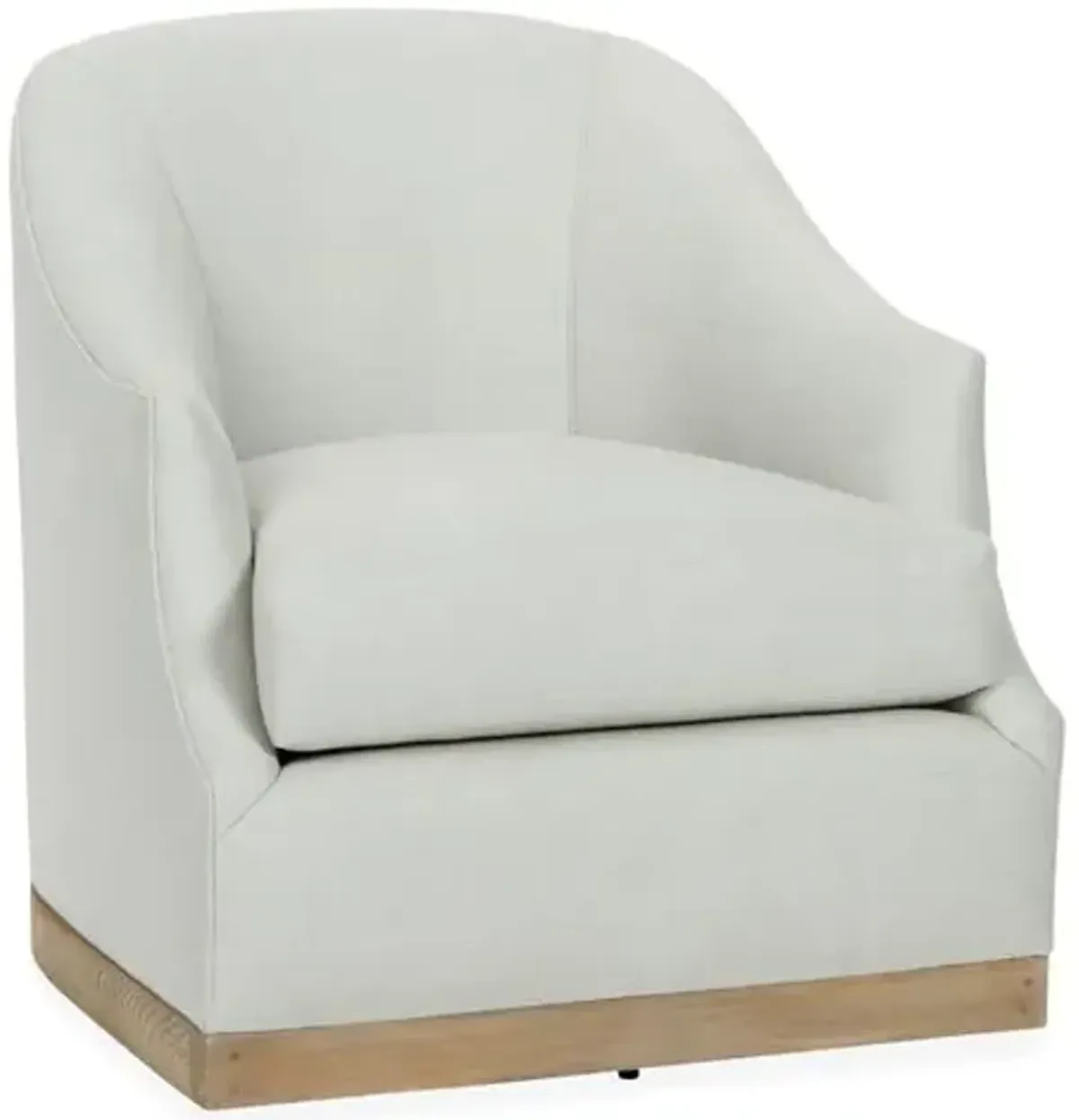 Bridget Linen Swivel Club Chair - Hancrafted in the USA