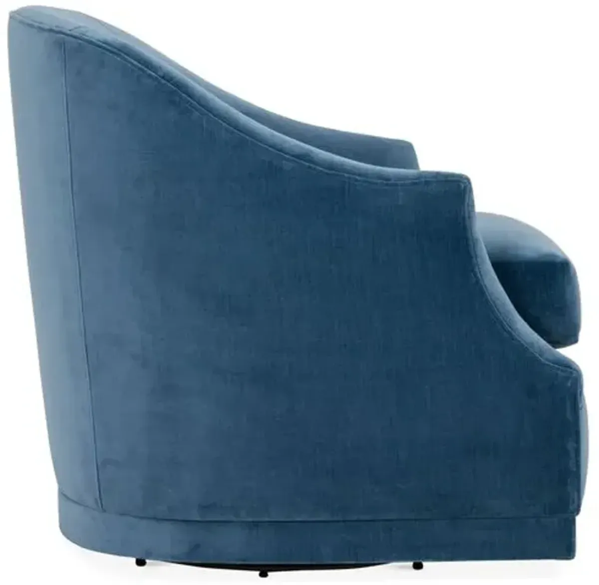 Bridget Velvet Swivel Club Chair - Hancrafted in the USA