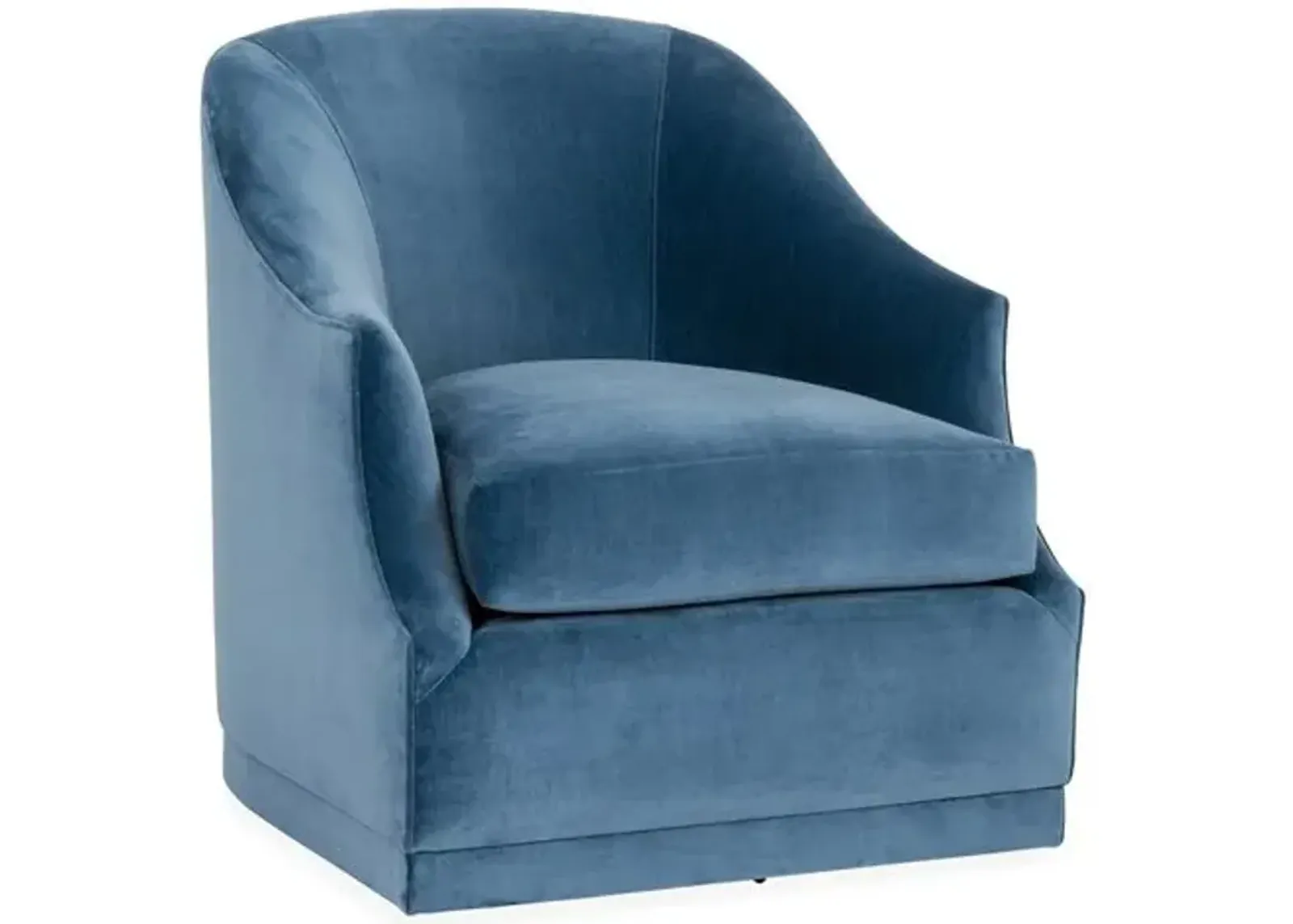 Bridget Velvet Swivel Club Chair - Hancrafted in the USA