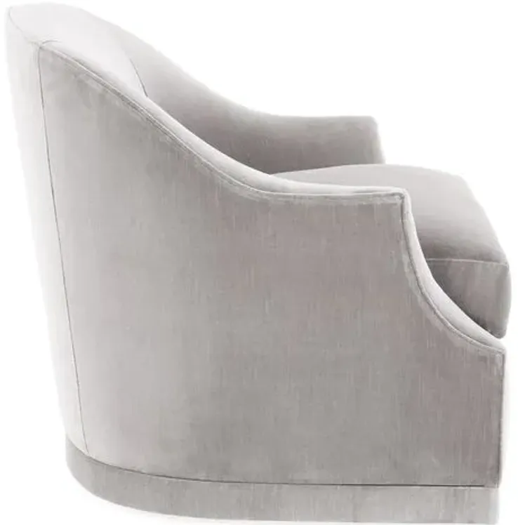 Bridget Velvet Swivel Club Chair - Hancrafted in the USA