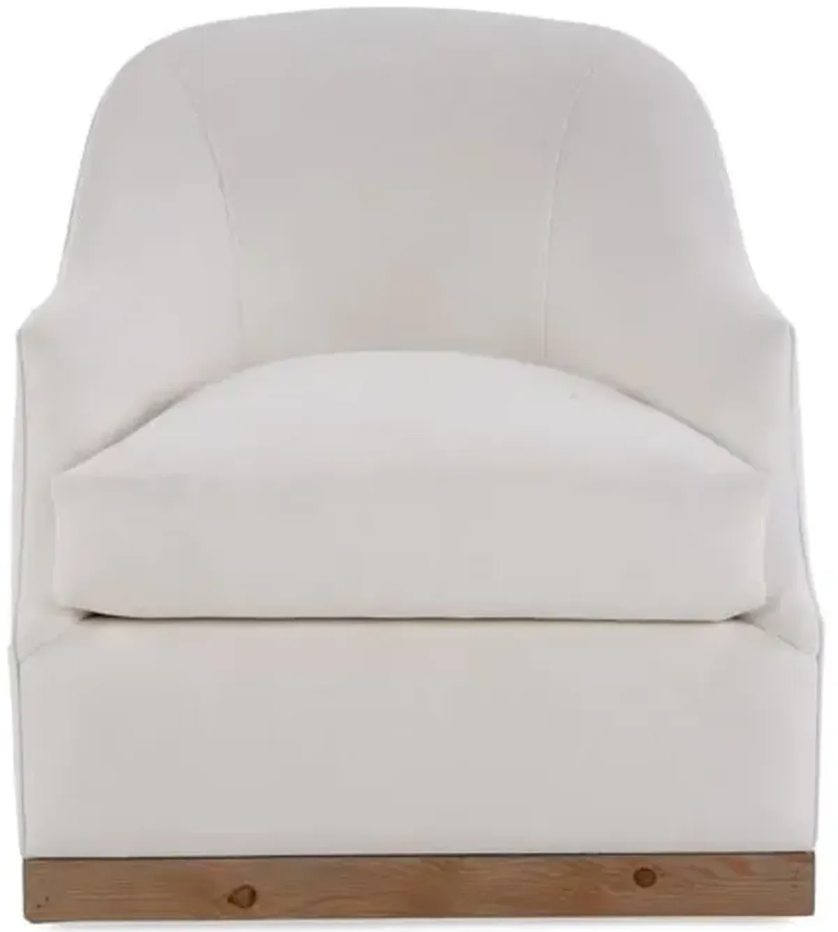 Bridget Linen Swivel Club Chair - Hancrafted in the USA