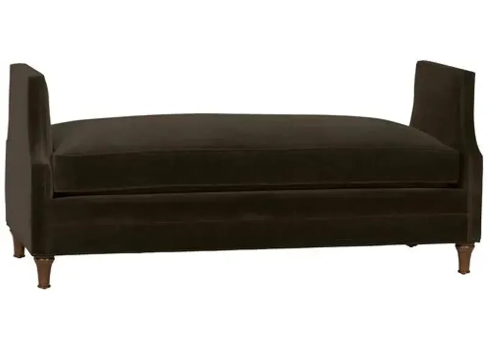 Dumont Velvet Bench - Handcrafted in the USA - Brown