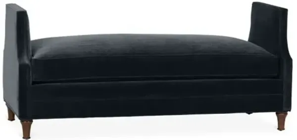 Dumont Upholstered Velvet Bench - Handcrafted in the USA - Blue