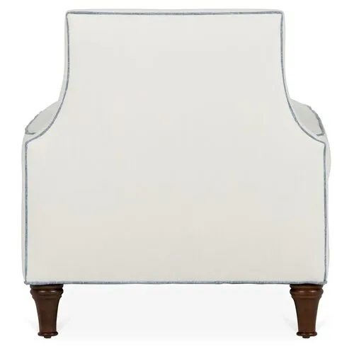 Dumont Linen Bench - Handcrafted in the USA - Ivory