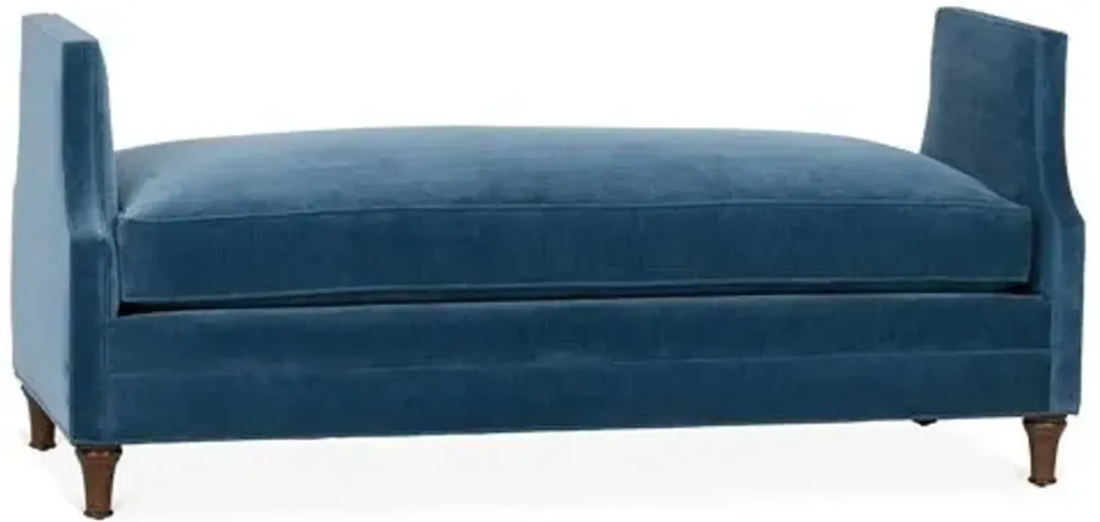 Dumont Velvet Bench - Handcrafted in the USA - Blue