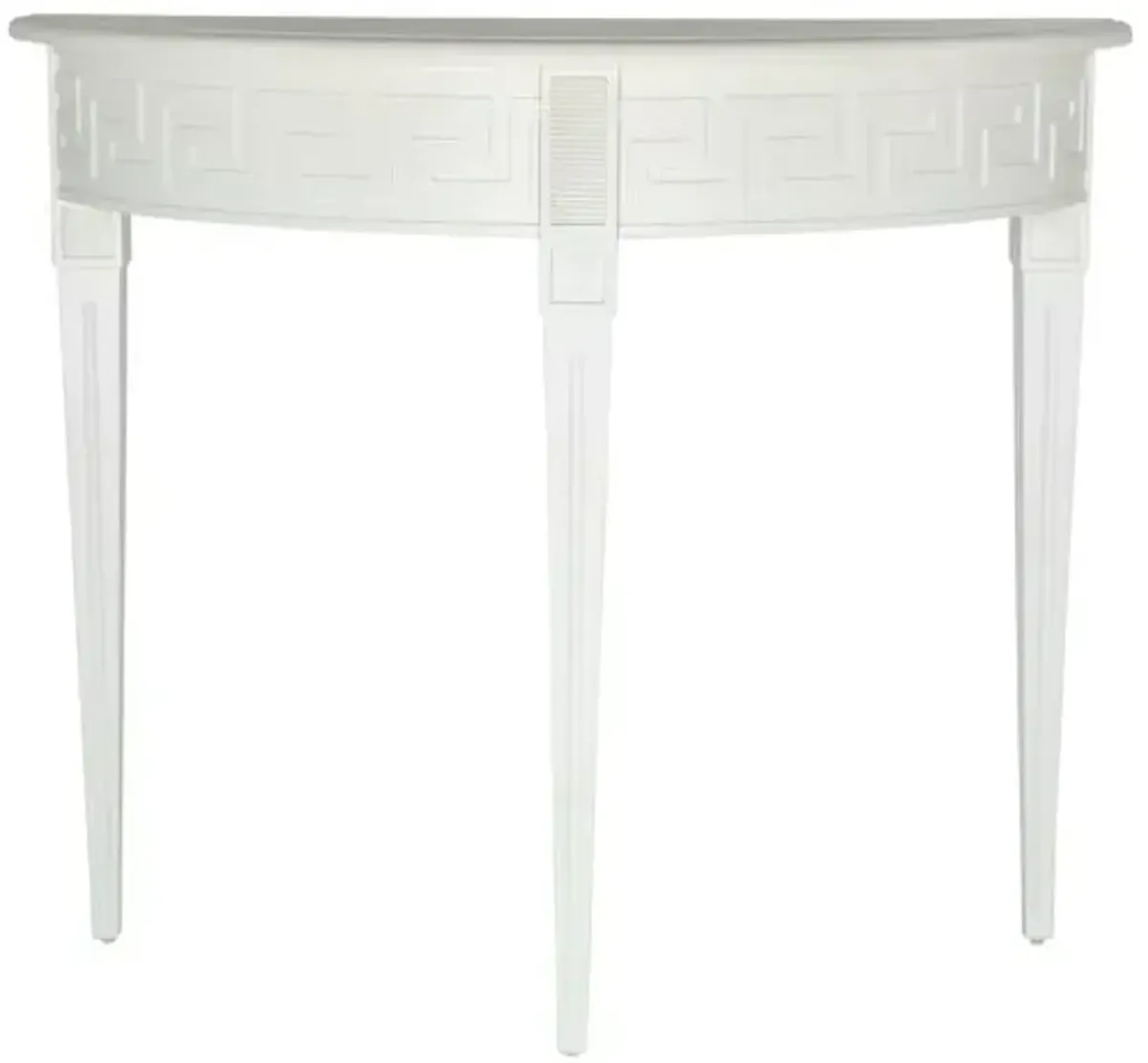 Athena Demilune Console - White - Ave Home