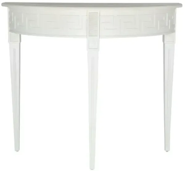 Athena Demilune Console - White - Ave Home