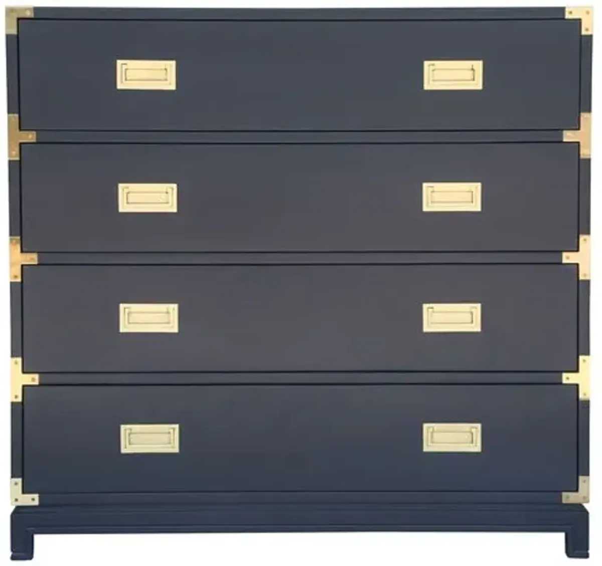Carlyle 4-Drawer Campaign Dresser - Navy - Ave Home