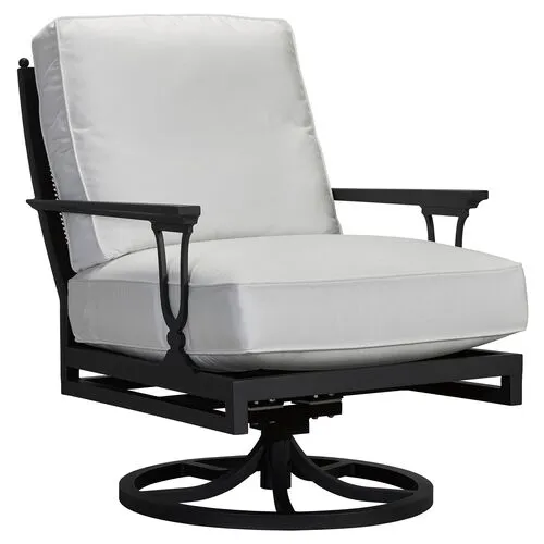 Winterthur Estate Swivel Outdoor Rocker - White - Lane Venture