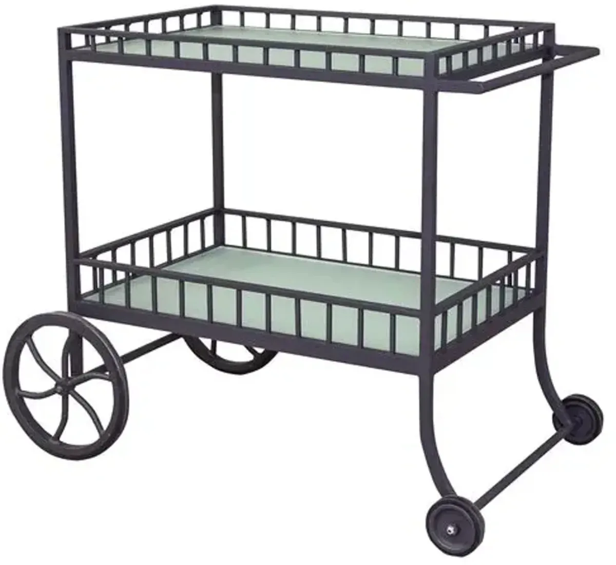 Winterthur Estate Outdoor Bar Cart - Black - Lane Venture